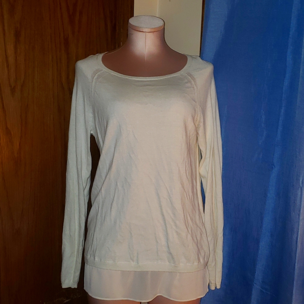 Dknyc white cream shirt dress